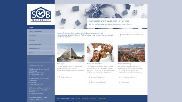 Website Screenshot: SOB-Bauträger GmbH - SOB Bauträger GmbH – Bauträger | Hausverwaltung | Immobilienmakler - Date: 2023-06-15 16:02:34