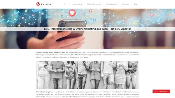 Website Screenshot: Socialized Business Solutions - SEO Suchmaschinenoptimierung Internetmarketing - SEO-Agentur in Wien - Date: 2023-06-26 10:26:43