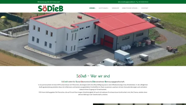 Website Screenshot: Södieb Sozialökonomische Dienstnehmerbetreuungs GesmbH - SöDieB GmbH in Ebersdorf - Date: 2023-06-26 10:21:45