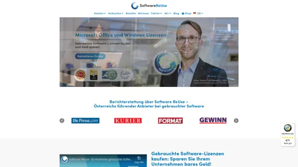 Website Screenshot: Software ReUse Tauchhammer GmbH - Gebrauchte Software kaufen –  Lizenzen legal kaufen bei Software ReUse - Date: 2023-06-15 16:02:34