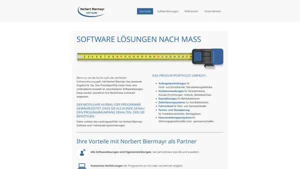 Website Screenshot: Software Hemmelmayr - SOFTWARE LÖSUNGEN NACH MASS - Norbert Biermayr Software - Date: 2023-06-26 10:21:45