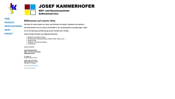 Website Screenshot: Josef Kammerhofer Softwareservice - Josef Kammerhofer Softwareservice - Date: 2023-06-26 10:21:45