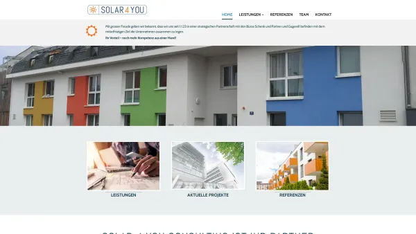 Website Screenshot: SOLAR 4 YOU Consulting Ges.m.b.H. - Solar4You | Wohnanlagen - von der Entwicklung bis zur Fertigstellung - Date: 2023-06-26 10:21:48