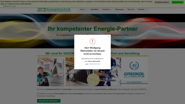 Website Screenshot: SolarPowerAustria Sanitäre und Heizungsinstallationen Solaranlagen Schichtenspeicher Pelletsheizungen Holzvergaser Photovoltaik - SPA Energietechnik in Sellrain in Tirol - Date: 2023-06-26 10:21:48