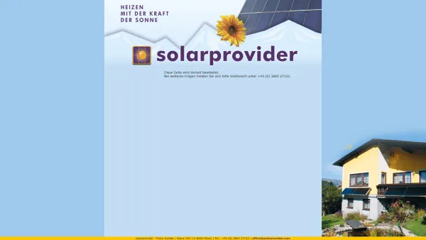 Website Screenshot: Franz Gurdet solarprovider - SOLARPROVIDER - Date: 2023-06-26 10:21:48