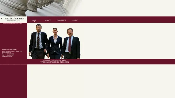 Website Screenshot: RIESS KÖLL SCHNEIDER RECHTSANWÄLTE ATTORNEYS AT LAW - Riess-Köll-Schneider: Rechtsanwälte - Date: 2023-06-26 10:21:48