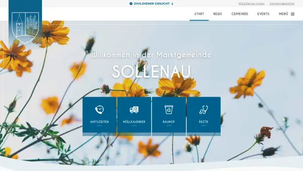 Website Screenshot: Gemeindeamt Index - Startseite - Marktgemeinde Sollenau - Date: 2023-06-14 10:45:17
