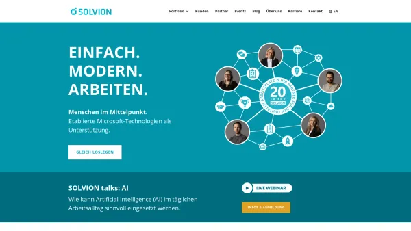Website Screenshot: SOLVION information management GmbH & Co KG - Einfach. Modern. Arbeiten - SOLVION information management GmbH - Date: 2023-06-14 10:37:29