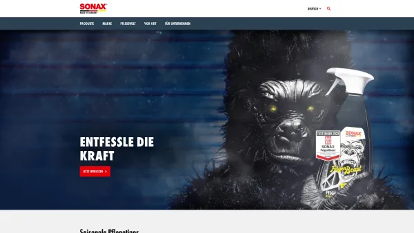 Website Screenshot: SONAX Gesellschaft mbH - Reinigungs- und Pflegeprodukte für Fahrzeuge | SONAX - Date: 2023-06-15 16:02:34