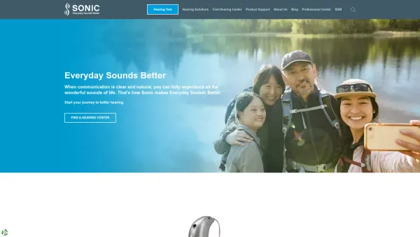 Website Screenshot: SONIC innovations Inc. - Hearing Aids by Sonic Innovations | Everyday Sounds Better - Date: 2023-06-26 10:21:48