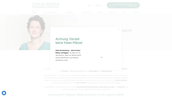 Website Screenshot: Praxis für Karriereberatung und Coaching - Sonja Rieder | Psychotherapie & Coachings - Date: 2023-06-26 10:21:48