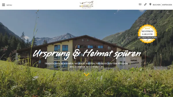 Website Screenshot: Hotel Sonnblick*** - Vier Sterne Hotel im Pitztal | Hotel Sonnblick**** Pitztal Tirol - Date: 2023-06-26 10:21:48