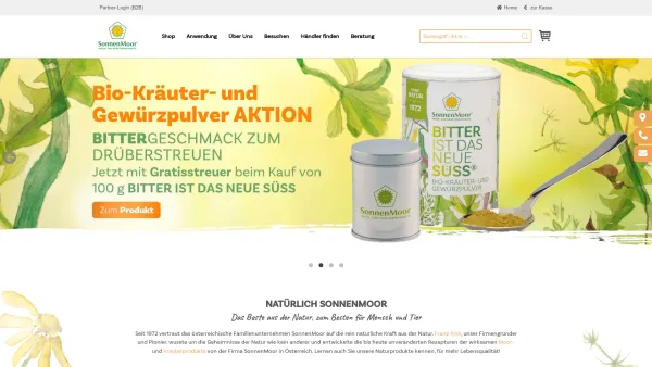Website Screenshot: SonnenMoor GmbH Zweigniederlassung Deutschland - Firma SonnenMoor Hersteller von Moor- & Kräuterprodukte - Date: 2023-06-26 10:21:51