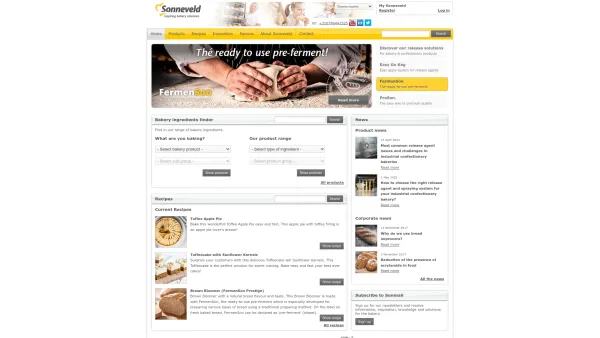 Website Screenshot: Todt - Home → Sonneveld Bakery Ingredients - Date: 2023-06-26 10:21:51