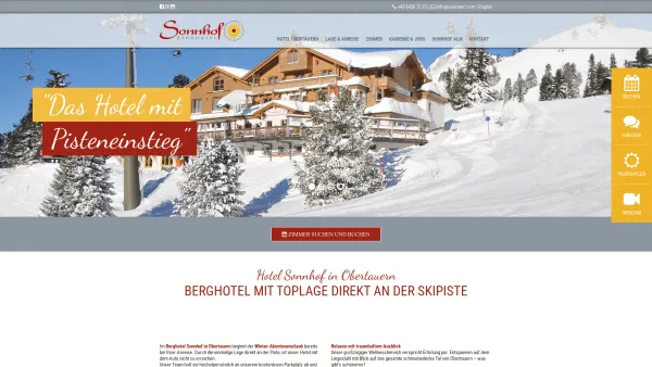 Website Screenshot: BERGHOTEL SONNHOF - Home | - Date: 2023-06-26 10:21:51
