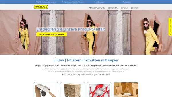 Website Screenshot: Papierfabrik Obermühl Dipl. Ing. Roland Sonnberger - maxPACK Verpackungspapier - Packpapier preisgünstig ab Werk! - Date: 2023-06-26 10:21:51