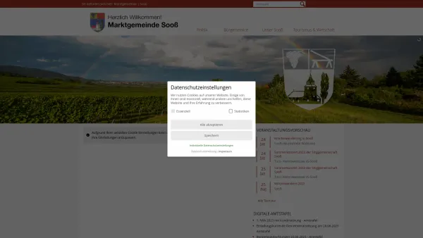 Website Screenshot: Gemeinde www.sooss.gv.at - Sooß - Marktgemeinde | Sooß - Date: 2023-06-26 10:21:51