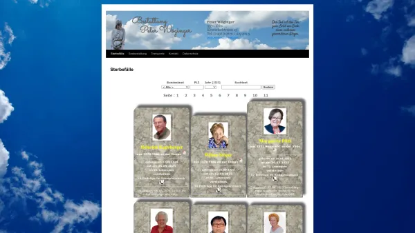 Website Screenshot: Peter SOS Bestattungen - Date: 2023-06-14 10:45:17