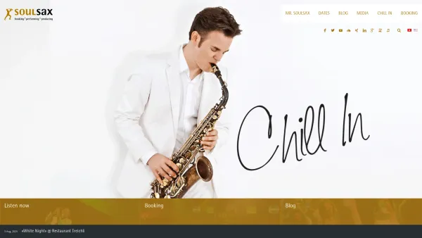 Website Screenshot: Soulsax Einzigartige Musik und Show für Ihr Event. - SOULSAX › The saxophone player for your event - Date: 2023-06-26 10:21:51