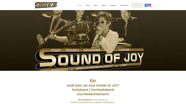 Website Screenshot: Karacson Gabriele GesnbR - Soundofjoy Tanz und Partyband - Niederösterreich +436764074162 - Date: 2023-06-26 10:21:54