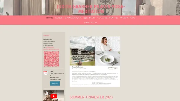 Website Screenshot: | | soxman.at Das Sockenabo. Angenehm bequem. - Home - Judith Grabher, Yoga Lustenau, Pilates Lustenau, Meditation Lustenau - Date: 2023-06-26 10:21:54