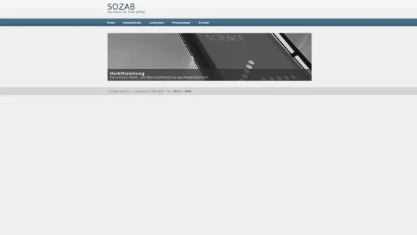 Website Screenshot: SozAB Soziologische Analysen und Beratung - Soziologische Analysen und Beratung - Date: 2023-06-26 10:21:53