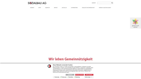 Website Screenshot: Sozialbau AG - Sozialbau AG > Home - Date: 2023-06-26 10:21:54