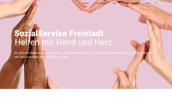 Website Screenshot: SozialService Freistadt - SozialService Freistadt – Helfen mit Hand und Herz - Date: 2023-06-26 10:21:54