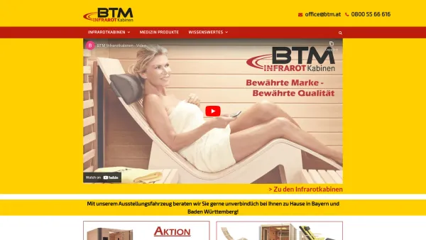 Website Screenshot: SPA365 by BTM Infrarot Kabinen - BTM Infrarotkabine & Wärmekabinen kaufen | BTM Infrarotkabinen - Date: 2023-06-15 16:02:34