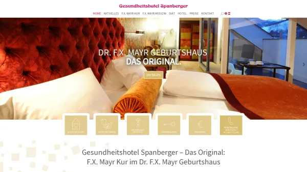 Website Screenshot: Hotel Spanberger - F.X. Mayr Kur im Gesundheitshotel Spanberger – Das Original - Date: 2023-06-26 10:21:54
