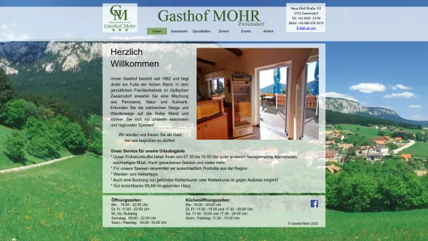 Website Screenshot: Gasthof Mohr - Home - Date: 2023-06-26 10:21:54