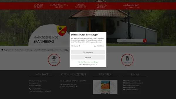 Website Screenshot: Gemeindeamt Spannberg - Spannberg - GEM2GO WEB - Startseite - Date: 2023-06-26 10:21:54