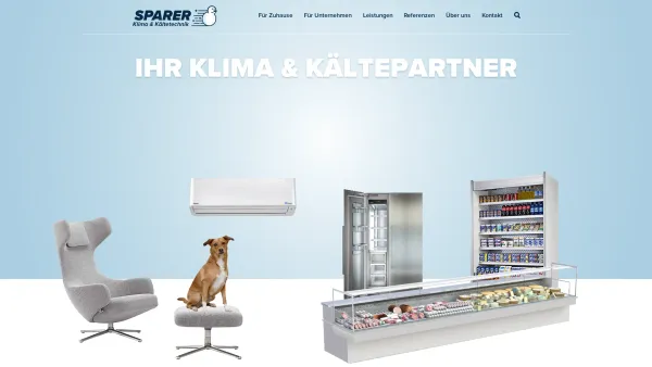 Website Screenshot: Sparer Klima und Kältetechnik - Klima & Kältetechnik | Sparer - Date: 2023-06-26 10:21:54