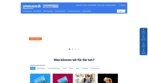 Website Screenshot: Allgemeine Sparkasse Oberösterreich Bank Sparkasse Oberösterreich - Das modernste Banking Österreichs | Sparkasse Oberösterreich - Date: 2023-06-26 10:21:54