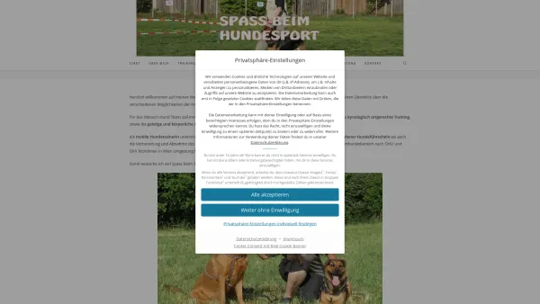 Website Screenshot: Spass beim Hundesport - Spass beim Hundesport - Date: 2023-06-26 10:21:54