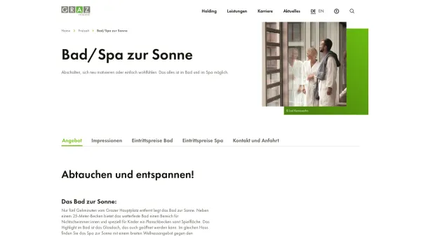 Website Screenshot: Spa zur Sonne - Bad/Spa zur Sonne - Holding Graz - Date: 2023-06-14 10:45:20