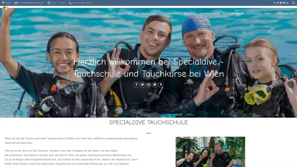 Website Screenshot: SSI Specialdive Deine Tauchschule - Specialdive Tauchschule: – Service – Verleih – Tauchen lernen - Date: 2023-06-26 10:26:46