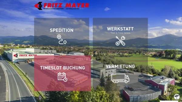 Website Screenshot: Fritz Mayer - Internationale Spedition & Transport GmbH - Internationale Spedition Mayer mit Lager/Logistikzentrum - Europafahrten - Date: 2023-06-26 10:21:57