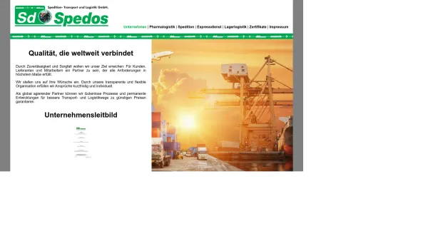 Website Screenshot: Spedos Qualität die weltweit verbindet - Spedos - Date: 2023-06-26 10:21:57