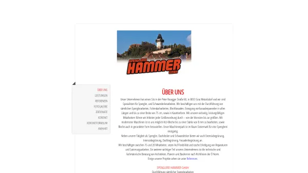 Website Screenshot: Spenglerei Franz-Hammer in Graz - Dachdeckerei - Spenglerei Hammer GmbH - Date: 2023-06-14 10:45:20