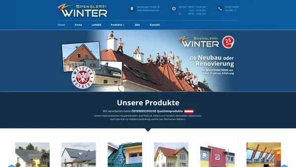 Website Screenshot: Spenglerei Dachdeckerei Winter - Startseite - Winter - Date: 2023-06-26 10:21:57