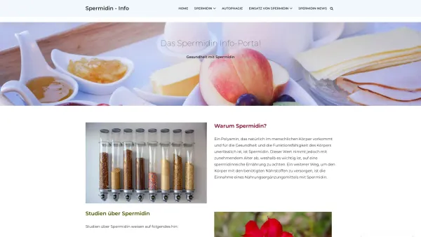 Website Screenshot: IG spermidin.at - Spermidin – Info – Das große Info-Portal über Spermidin und Gesundheitsprodukte mit Spermidin. - Date: 2023-06-15 16:02:34