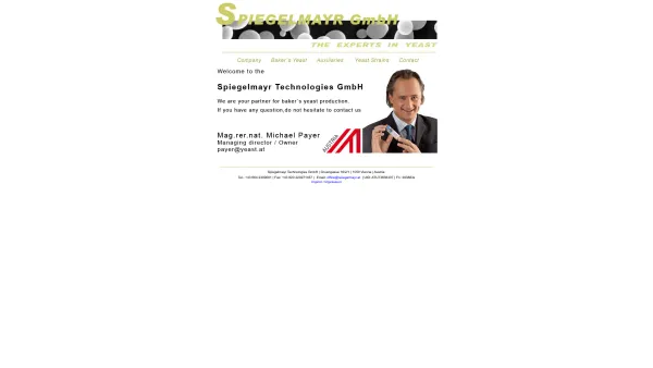 Website Screenshot: Spiegelmayr Kommunikations GmbH - Personalentwicklung - Exklusive Schulungsräume - SPIEGELMAYR TECHNOLOGIES GMBH - THE EXPERTS IN YEAST - Date: 2023-06-26 10:21:57