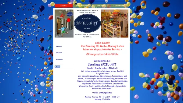 Website Screenshot: Carolines Spiel-Art - Carolines Spiel-Art - HOME - Date: 2023-06-14 10:45:20