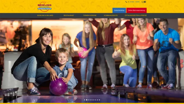 Website Screenshot: Bowlingcenter Purgstall Buchinger KG - Bowlingcenter Purgstall - Spiel dein Spiel - Date: 2023-06-26 10:21:57