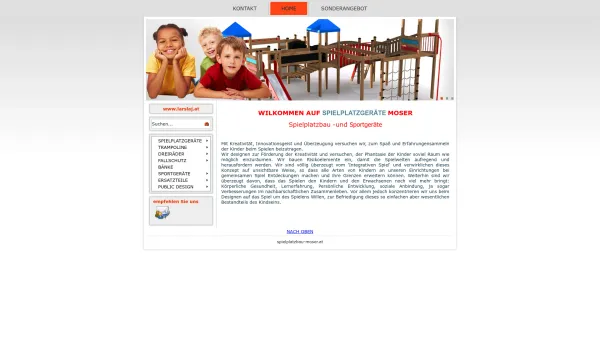 Website Screenshot: Spielplatzbau-Moser - HOME - spielplatzbau-moser.at - Date: 2023-06-26 10:21:57