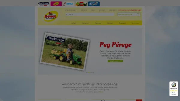 Website Screenshot: Spielzeugmarkt Gungl - Spielzeugmarkt Online Spielzeug Shop Spielwaren - Date: 2023-06-26 10:21:57