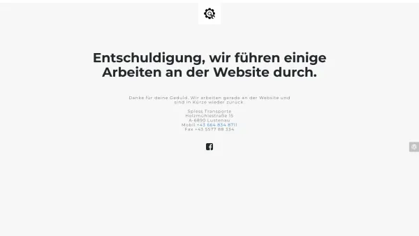 Website Screenshot: Franz Spieß Transporte GmbH Spieß-Transporte - Spiess Transporte ist in Arbeit. - Date: 2023-06-14 10:45:20