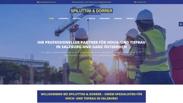 Website Screenshot: Spiluttini Dorrer Hochbau und Tiefbau Baumeister Planung Generalunternehmer - Spiluttini & Dorrer – Spezialist für Hoch- und Tiefbau in Salzburg - Date: 2023-06-26 10:22:00