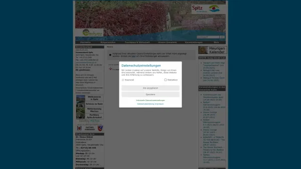 Website Screenshot: Spitz Die Gemeinde Herzen der Wachau - Spitz im Herzen der Wachau - Home - Date: 2023-06-26 10:22:00